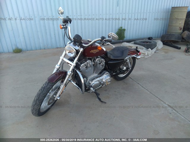 1HD4CR2118K412364 - 2008 HARLEY-DAVIDSON XL883 L BURGUNDY photo 2