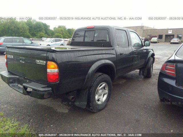 5TEGN92N53Z260556 - 2003 TOYOTA TACOMA DOUBLE CAB PRERUNNER BLACK photo 4