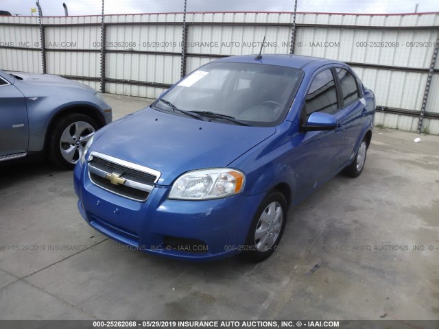 KL1TD56E19B692215 - 2009 CHEVROLET AVEO LS/LT BLUE photo 2