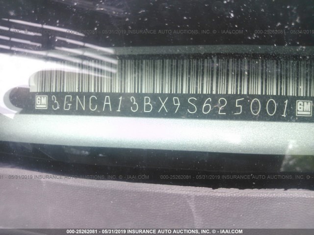 3GNCA13BX9S625001 - 2009 CHEVROLET HHR LS Күміс фото 9