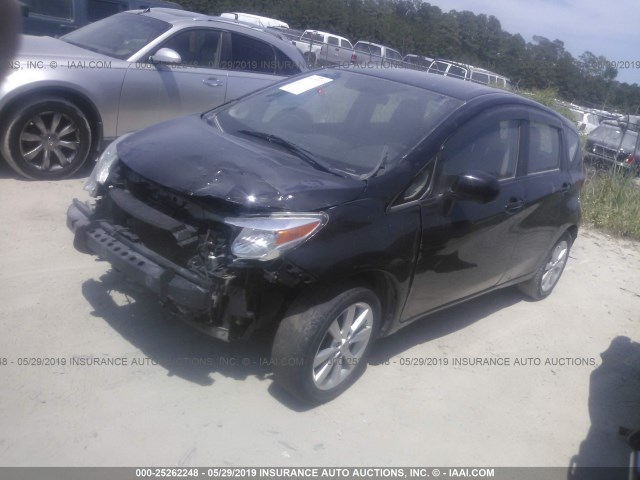 3N1CE2CP7EL432147 - 2014 NISSAN VERSA NOTE S/S PLUS/SV/SL BLACK photo 2