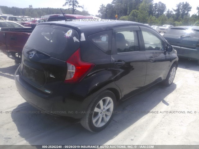 3N1CE2CP7EL432147 - 2014 NISSAN VERSA NOTE S/S PLUS/SV/SL BLACK photo 4