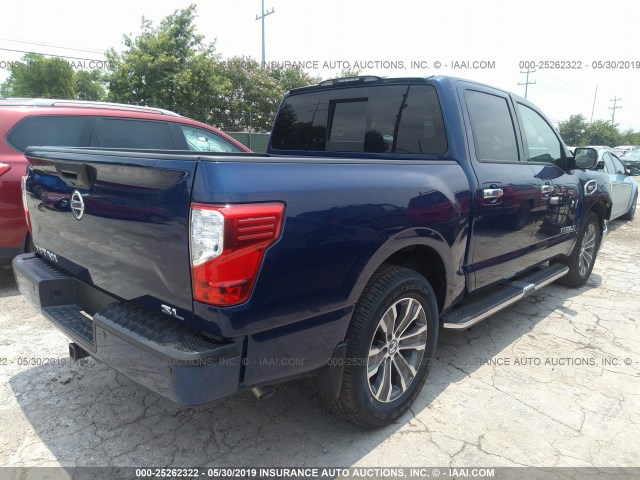 1N6AA1E64HN571880 - 2017 NISSAN TITAN SV/SL/PLATINUM RESERVE BLUE photo 4