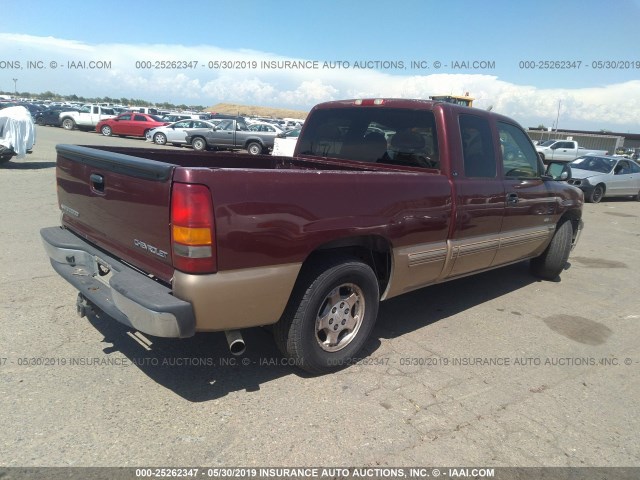 2GCEC19T3X1199267 - 1999 CHEVROLET SILVERADO C1500 BURGUNDY photo 4