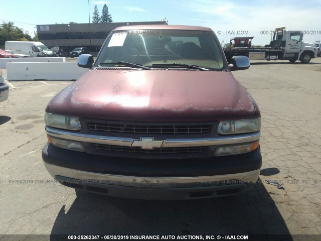 2GCEC19T3X1199267 - 1999 CHEVROLET SILVERADO C1500 BURGUNDY photo 6