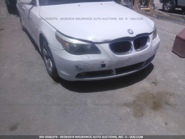 WBANA53595B861676 - 2005 BMW 525 I WHITE photo 6