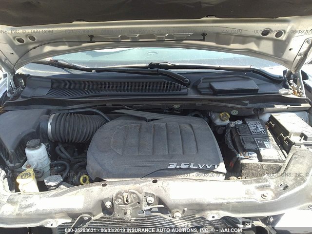 2C4RDGBG2CR380547 - 2012 DODGE GRAND CARAVAN SE SILVER photo 10