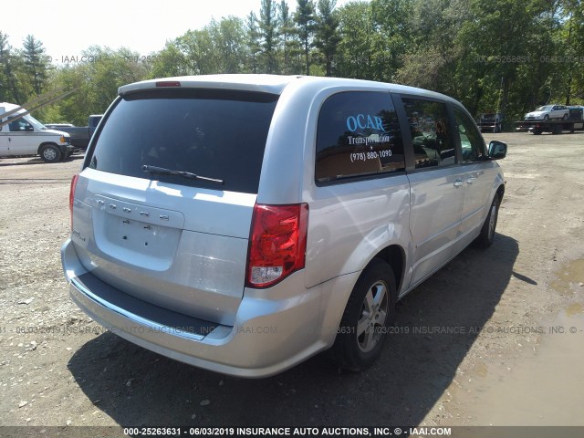 2C4RDGBG2CR380547 - 2012 DODGE GRAND CARAVAN SE SILVER photo 4