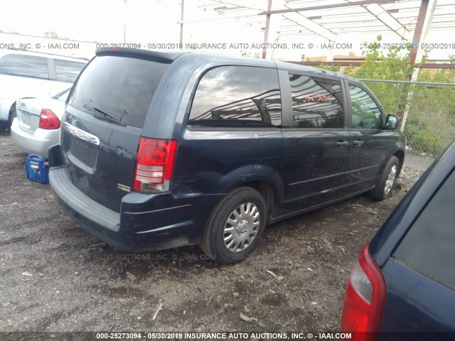 2A8HR44H88R628303 - 2008 CHRYSLER TOWN & COUNTRY LX BLUE photo 4