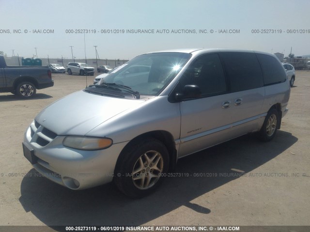 1B4GP44G7YB696250 - 2000 DODGE GRAND CARAVAN SE/SPORT SILVER photo 2