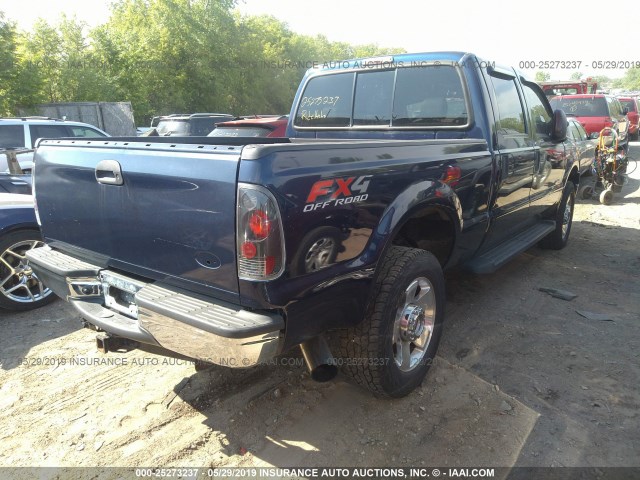 1FTWW31P56EC20512 - 2006 FORD F350 SRW SUPER DUTY BLUE photo 4