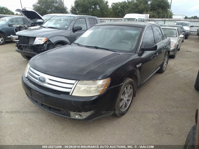 1FAHP24W78G106592 - 2008 FORD TAURUS SEL BLACK photo 2