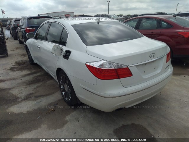 KMHGC46E99U038926 - 2009 HYUNDAI GENESIS 3.8L WHITE photo 3