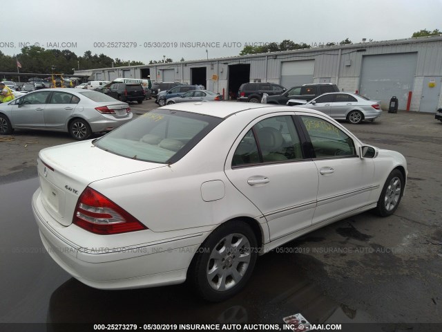 WDBRF92J86F763470 - 2006 MERCEDES-BENZ C 280 4MATIC WHITE photo 4