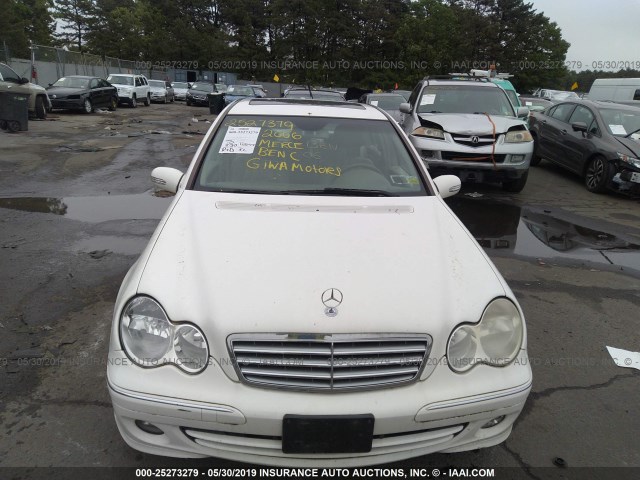 WDBRF92J86F763470 - 2006 MERCEDES-BENZ C 280 4MATIC WHITE photo 6