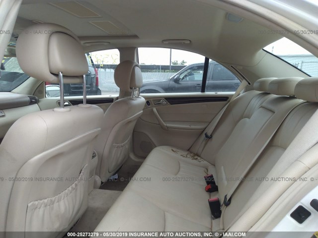 WDBRF92J86F763470 - 2006 MERCEDES-BENZ C 280 4MATIC WHITE photo 8