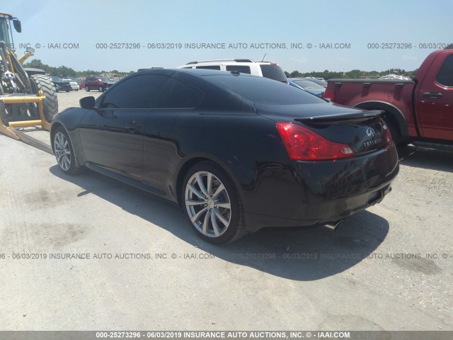 JNKCV64EX8M120205 - 2008 INFINITI G37 BLACK photo 3