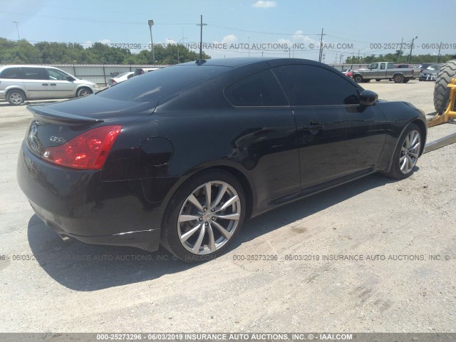 JNKCV64EX8M120205 - 2008 INFINITI G37 BLACK photo 4