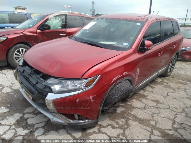 JA4AD3A31GZ013844 - 2016 MITSUBISHI OUTLANDER SE/SEL RED photo 2