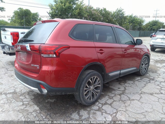 JA4AD3A31GZ013844 - 2016 MITSUBISHI OUTLANDER SE/SEL RED photo 4