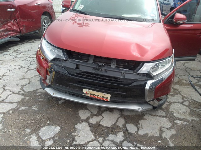 JA4AD3A31GZ013844 - 2016 MITSUBISHI OUTLANDER SE/SEL RED photo 6