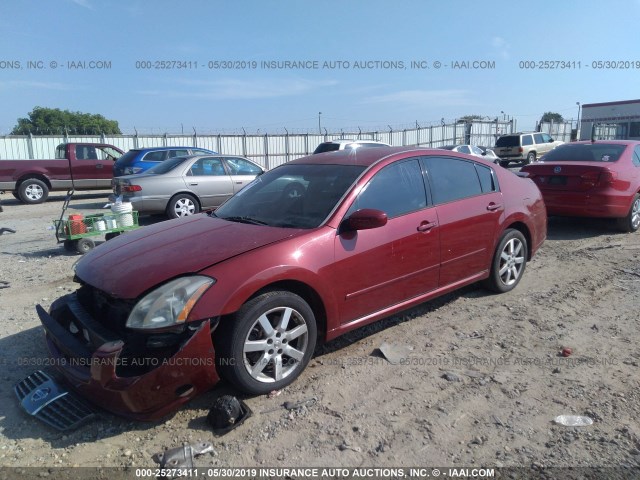 1N4BA41E27C837953 - 2007 NISSAN MAXIMA SE/SL RED photo 2