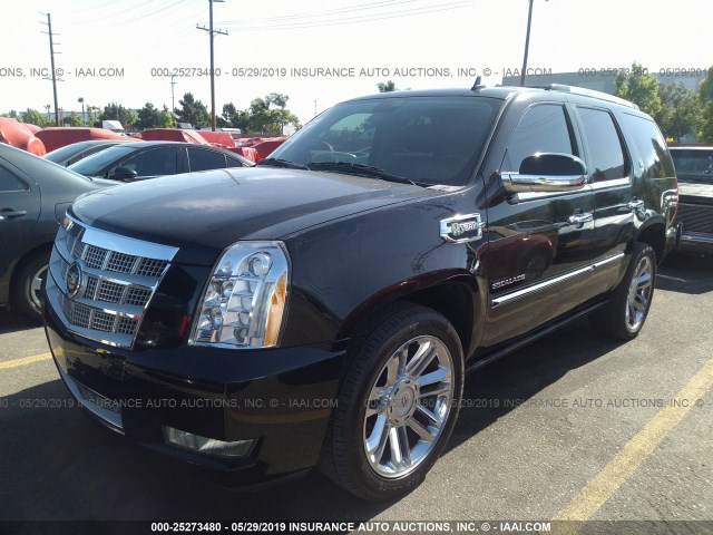 1GYS4FEJXCR229152 - 2012 CADILLAC ESCALADE PLATINUM HYBRID BLACK photo 2