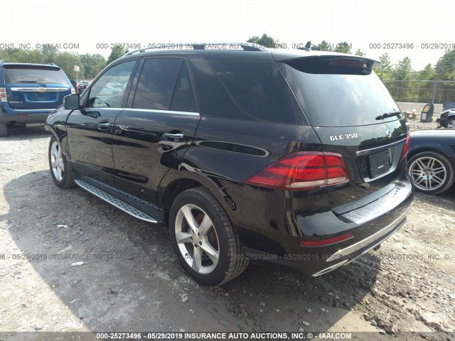 4JGDA5HB1GA810755 - 2016 MERCEDES-BENZ GLE 350 4MATIC BLACK photo 3