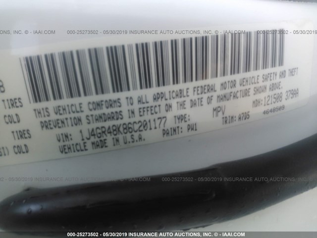 1J4GR48K86C201177 - 2006 JEEP GRAND CHEROKEE LAREDO/COLUMBIA/FREEDOM 白色 照片 9