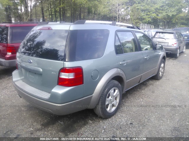 1FMDK02117GA35063 - 2007 FORD FREESTYLE SEL GREEN photo 4