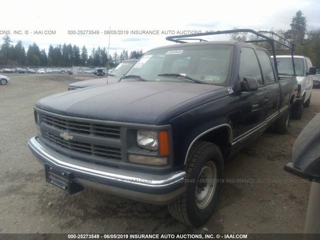 1GCGC33R3VF030700 - 1997 CHEVROLET GMT-400 C3500 BLUE photo 2