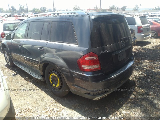 4JGBF7BE2BA652619 - 2011 MERCEDES-BENZ GL 450 4MATIC GRAY photo 3