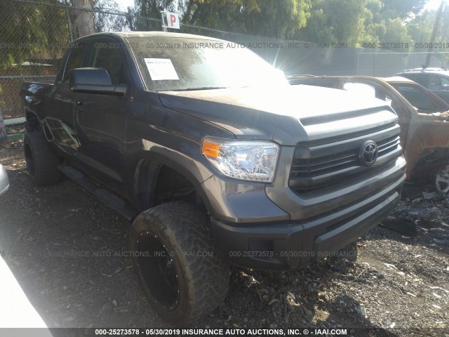 5TFRM5F13FX090432 - 2015 TOYOTA TUNDRA DOUBLE CAB SR/SR5 GRAY photo 1