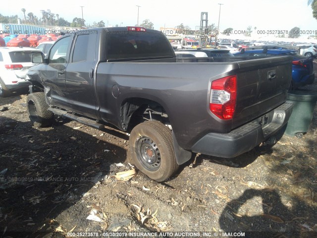 5TFRM5F13FX090432 - 2015 TOYOTA TUNDRA DOUBLE CAB SR/SR5 GRAY photo 3