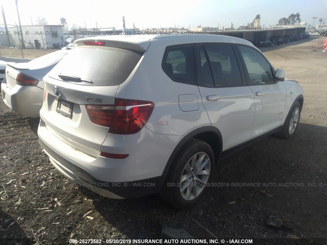 5UXWZ7C50HOU46563 - 2017 BMW X3 SDRIVE28I WHITE photo 4