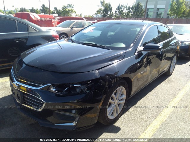 1G1ZJ5SU7HF178233 - 2017 CHEVROLET MALIBU HYBRID BLACK photo 2