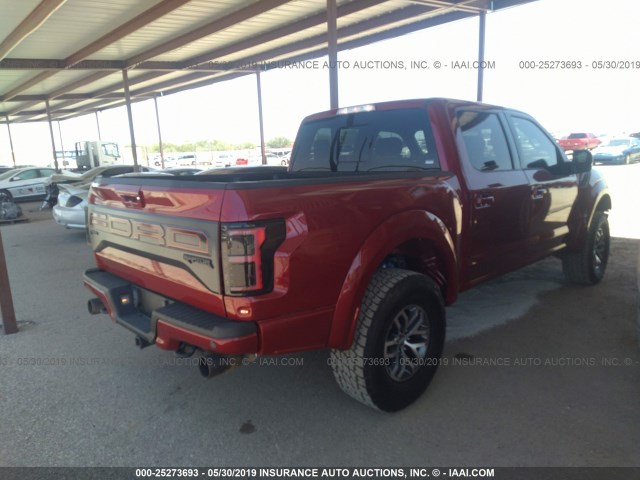 1FTFW1RG5HFA86879 - 2017 FORD F150 RAPTOR BURGUNDY photo 6