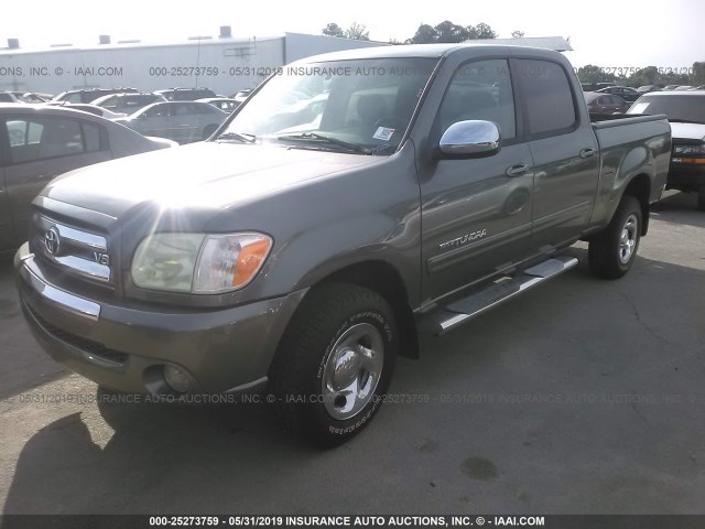 5TBET341X6S547695 - 2006 TOYOTA TUNDRA DOUBLE CAB SR5 GRAY photo 2