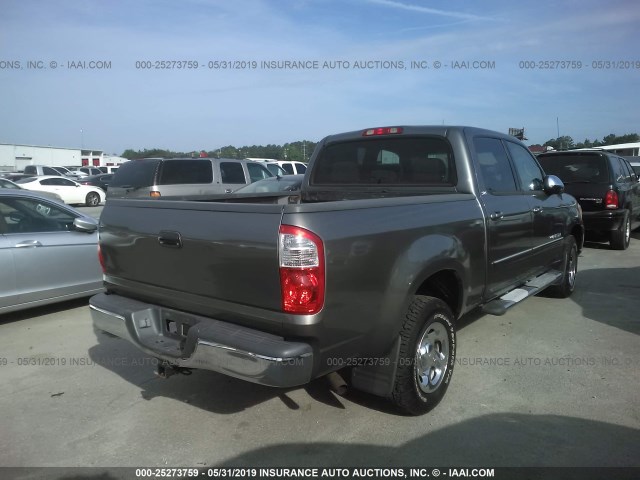 5TBET341X6S547695 - 2006 TOYOTA TUNDRA DOUBLE CAB SR5 GRAY photo 4