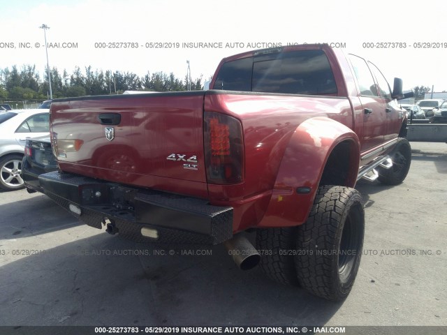 3D7MX49L29G541194 - 2009 DODGE RAM 3500 RED photo 4