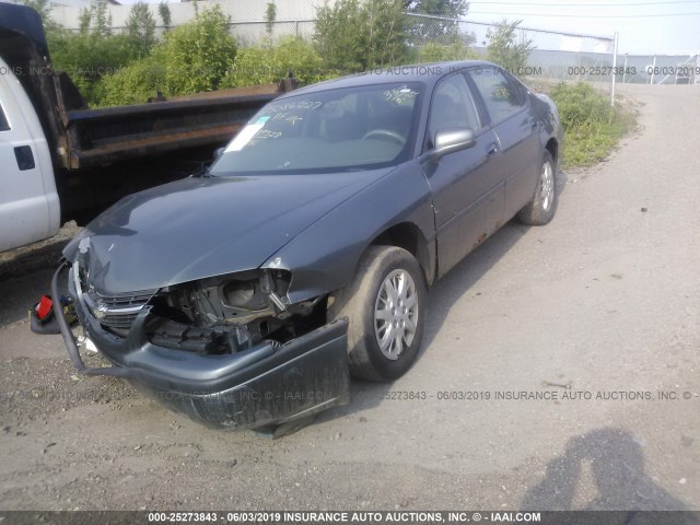 2G1WF52E559312562 - 2005 CHEVROLET IMPALA GRAY photo 2