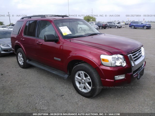 1FMEU73E27UB61765 - 2007 FORD EXPLORER XLT RED photo 1