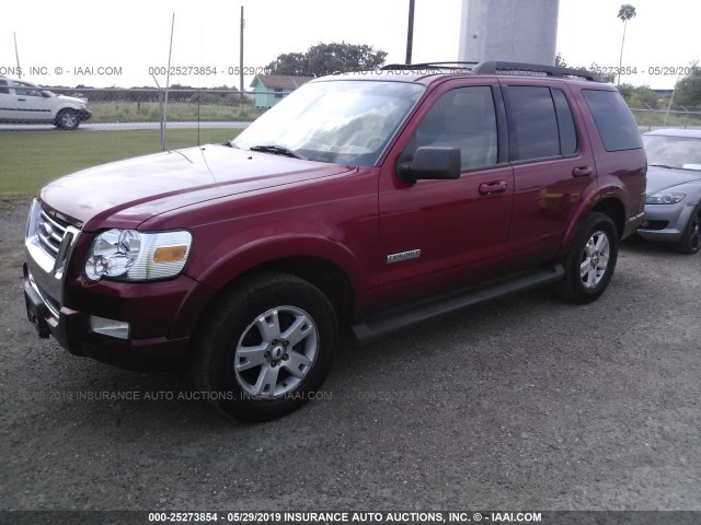 1FMEU73E27UB61765 - 2007 FORD EXPLORER XLT RED photo 2