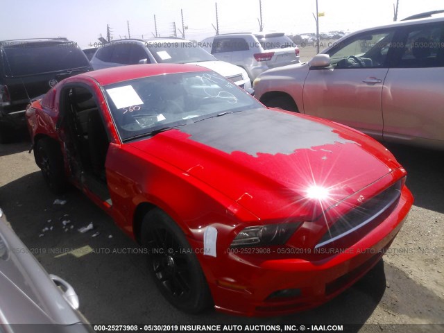 1ZVBP8AM7E5316619 - 2014 FORD MUSTANG RED photo 1