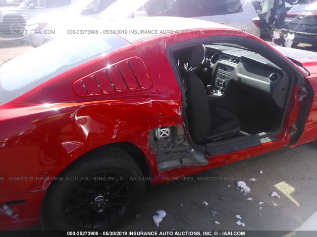 1ZVBP8AM7E5316619 - 2014 FORD MUSTANG RED photo 6