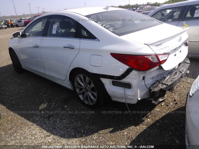 5NPEC4AB7CH437702 - 2012 HYUNDAI SONATA SE/LIMITED WHITE photo 3