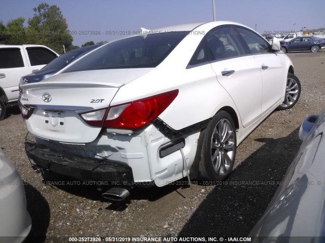 5NPEC4AB7CH437702 - 2012 HYUNDAI SONATA SE/LIMITED WHITE photo 4