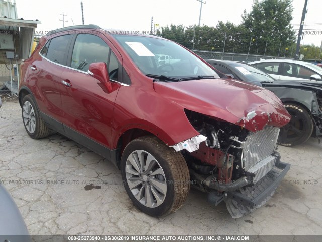 KL4CJASBXKB773302 - 2019 BUICK ENCORE MAROON photo 1