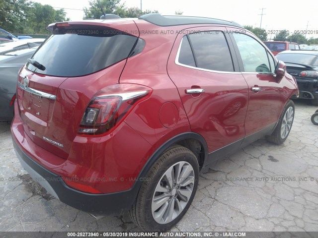 KL4CJASBXKB773302 - 2019 BUICK ENCORE MAROON photo 4