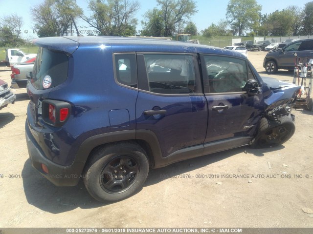 ZACCJBAB1HPG27785 - 2017 JEEP RENEGADE SPORT BLUE photo 4